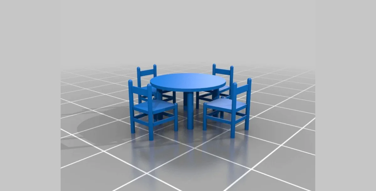 Dioramas elements (Chairs and tables)