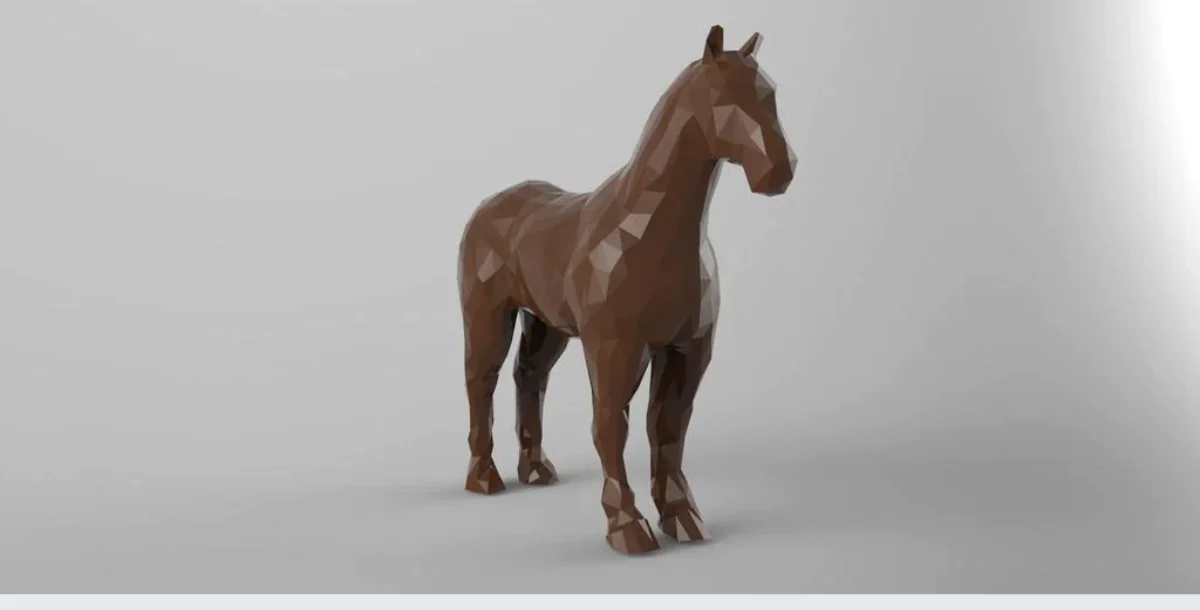 Low poly horse