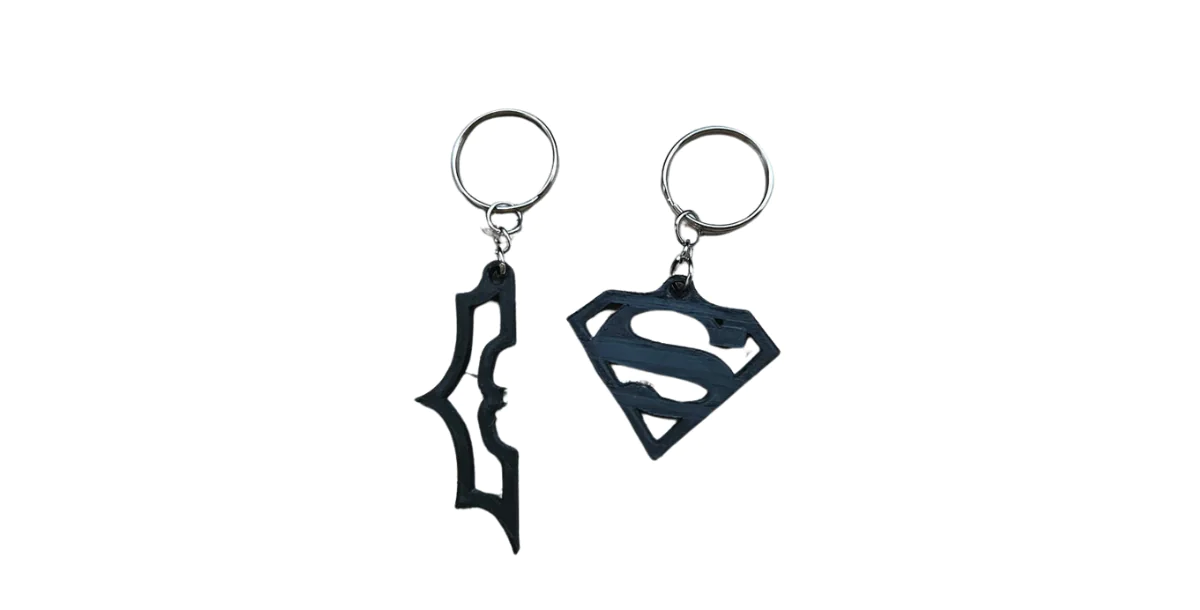 Batman and Superman Key Chain