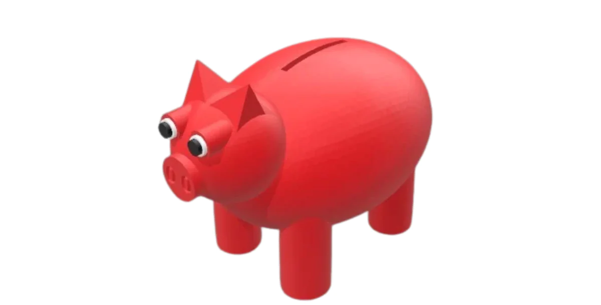 Piggy Bank w/ removable leg