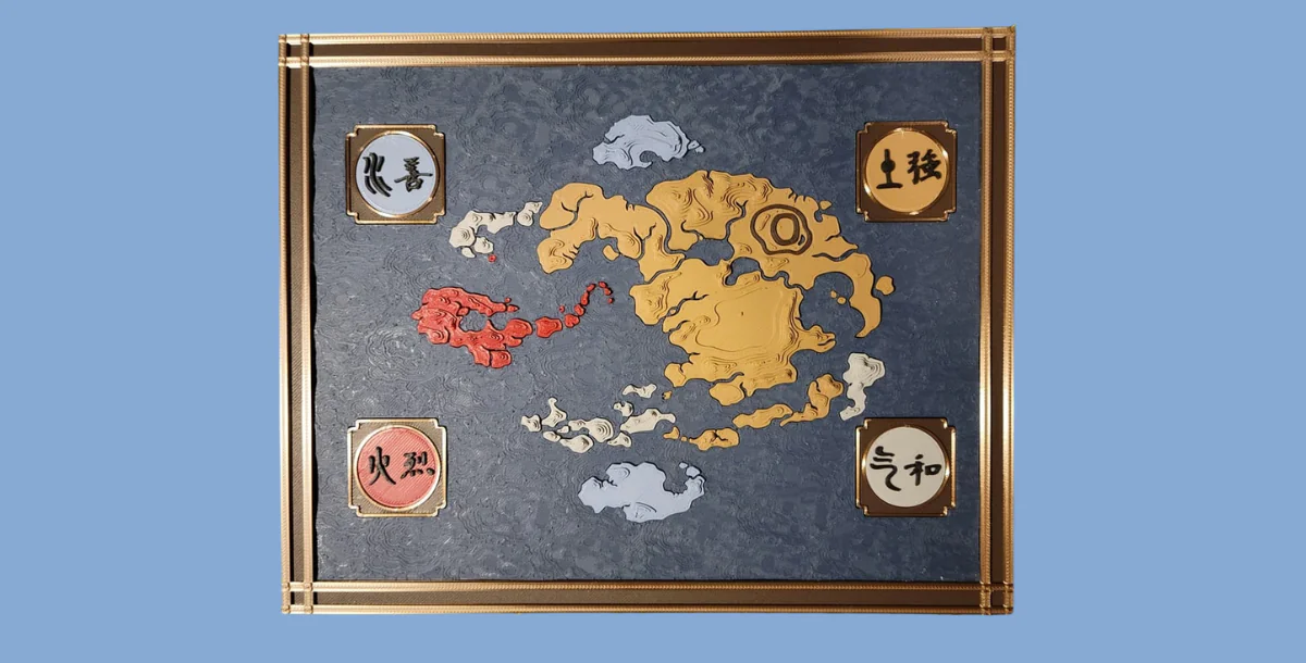 Avatar: The Last Airbender Topographic Map