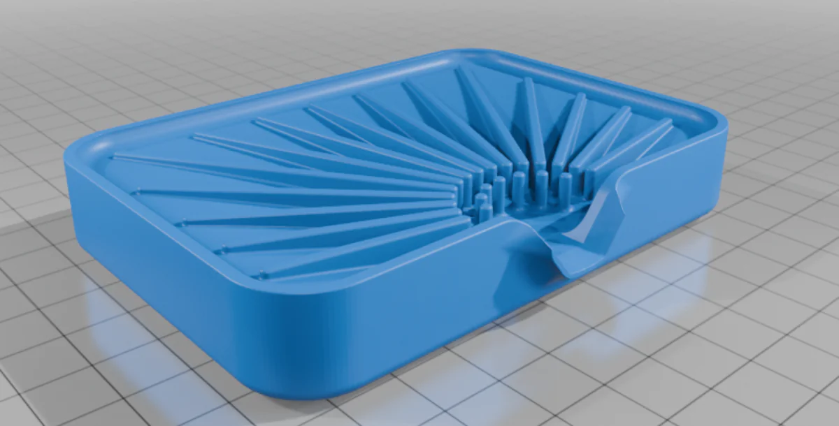 Soap Dish with Draining Basin