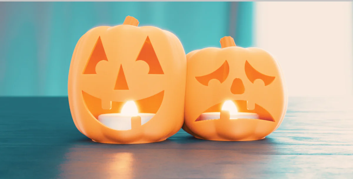 Halloween Jack-O-Lantern Tea Lights