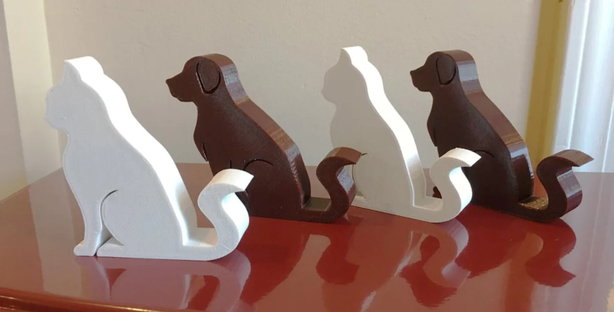 Cat and Dog Phone Stand