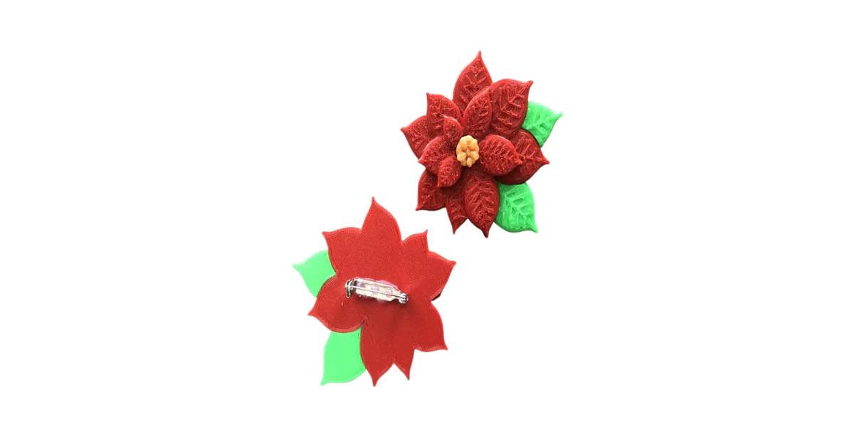 Poinsettia Pin or Cabochon